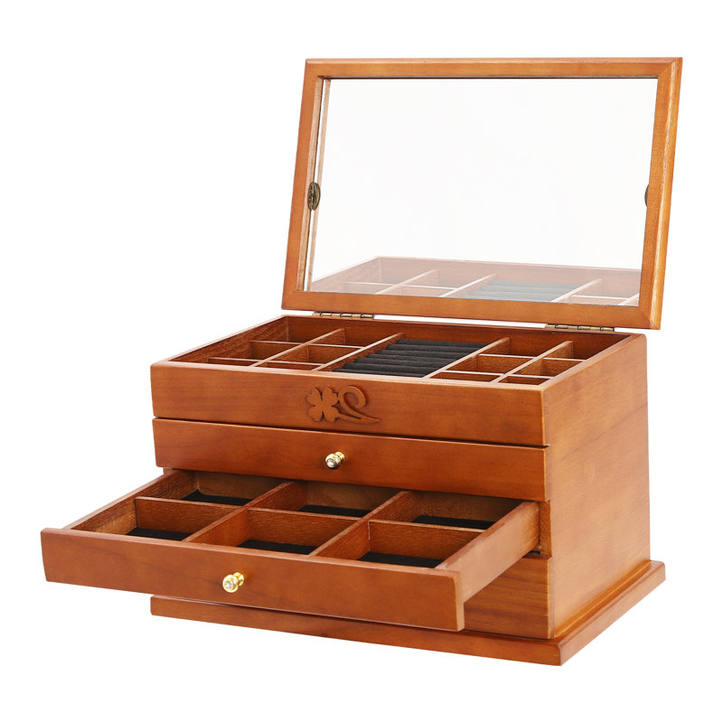 Boîte à bijoux en bois +