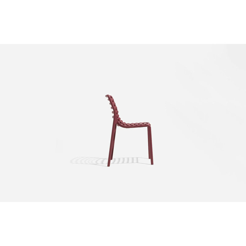 Doga Outdoor Dining Side Chair, Marsala