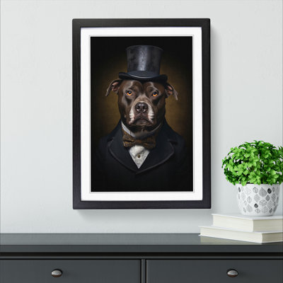Staffordshire Bull Terrier Gothic - Framed Print