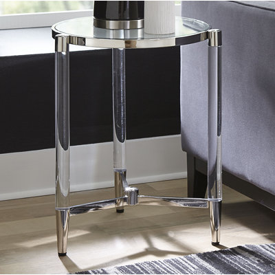 Glass Top End Table