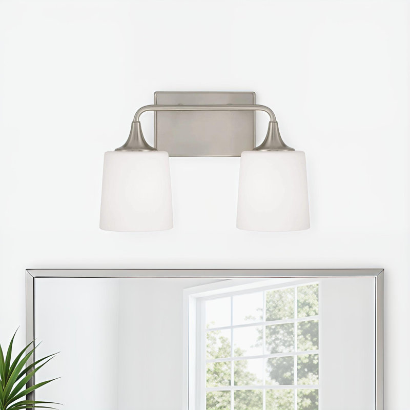 Éclairage pour meuble-lavabo à intensité variable 2 lumières Donnta, Nickel brossé