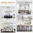 Island Light For Kitchen With Clear Glass 10-lights Farmhouse Chandelier Rectangular Pendant Lighting