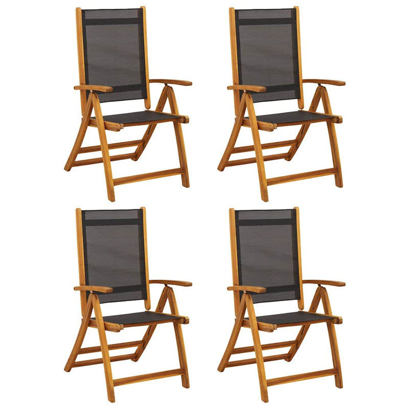 Chaise de jardin pliante en bois massif d'acacia