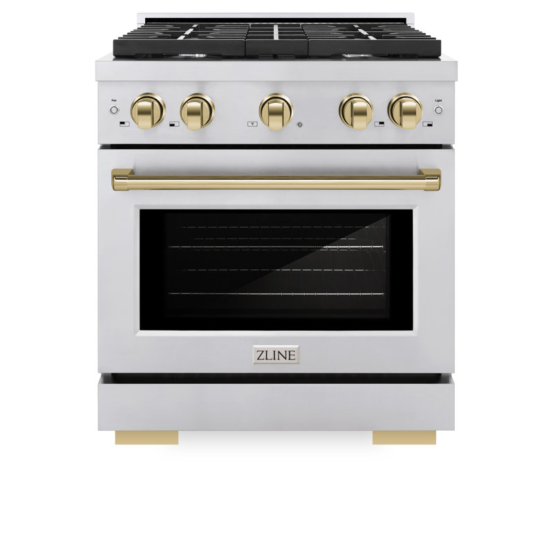 ZLINE Autograph 36" Paramount Dual Fuel Range w/ 6 Burners & Champagne Bronze Accents (SDRZ-36-CB), 4.2 cu ft, 4 burners