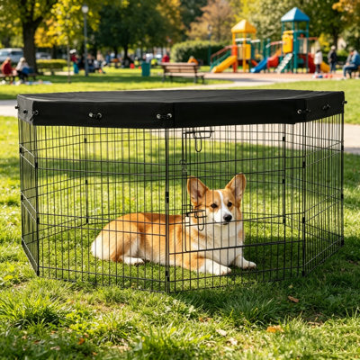 Features  Details   Versatile Use: This dog playpen is composed of 8 panels that can be ar ...