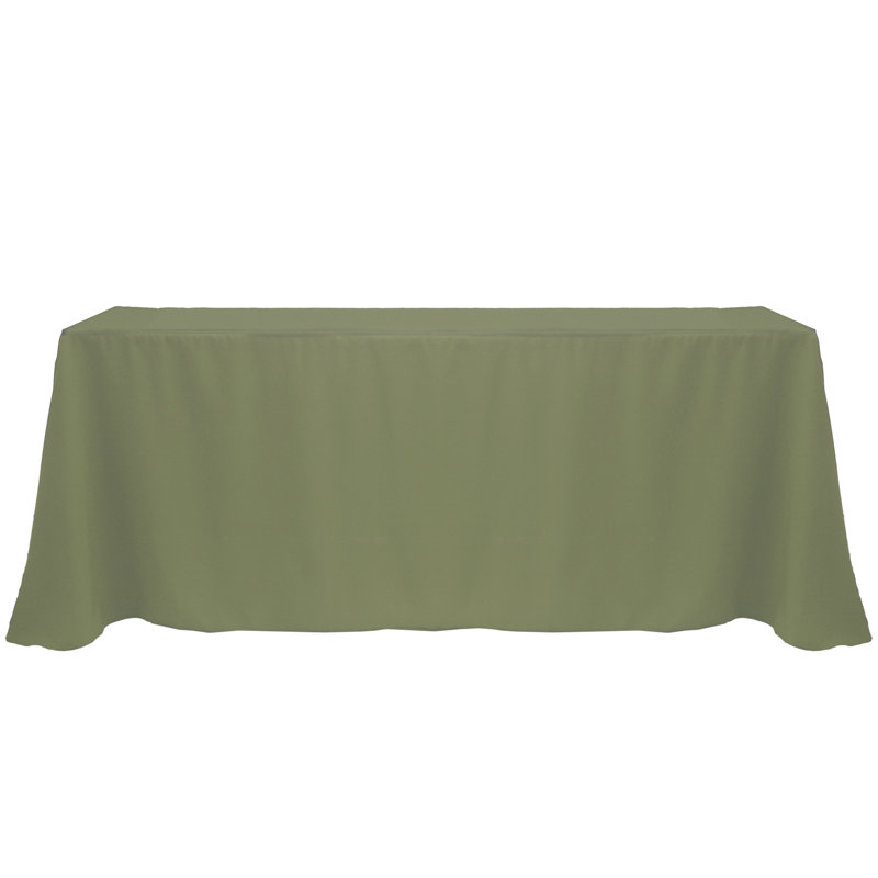 Nappe de couleur unie, 156 po x 90 po, 1, Vert olive