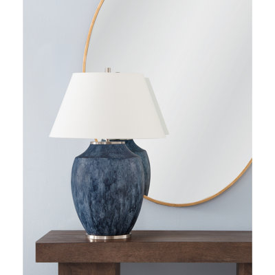 Liora 32" Ocean Blue Table Lamp