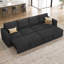 Canapé-lit modulaire en velours chenille 4 places-101955801