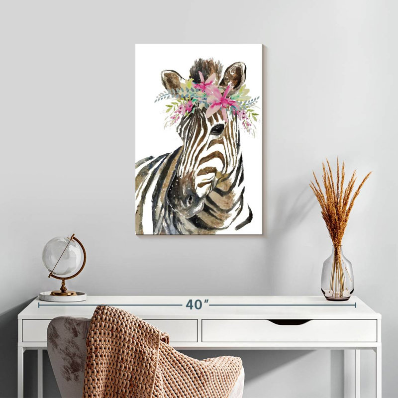Brampt Crowned Zebra, 24" H x 16" W