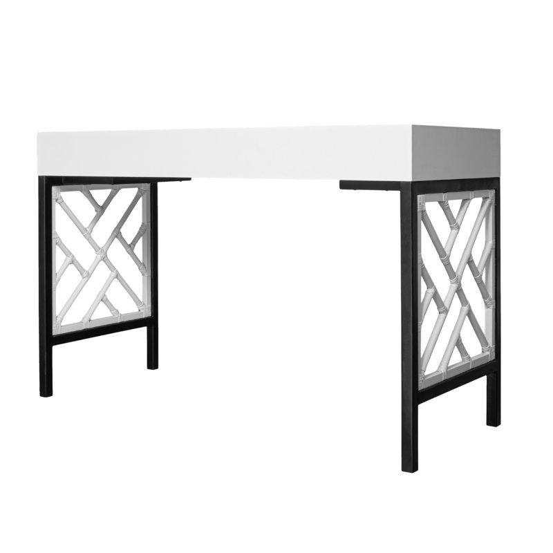 Chippendale Writing Desk, White