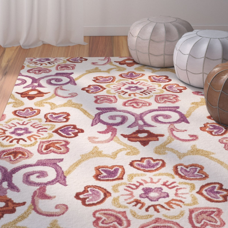Tomo Hand Hooked Wool Floral Rug