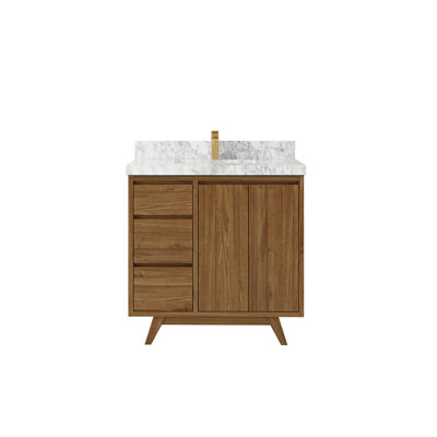 36'' Single Bathroom Vanity with Quartz Top