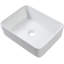 Lavabo de salle de bain vasque rectangulaire 19 po x 15 po et robinet simple levier noir mat