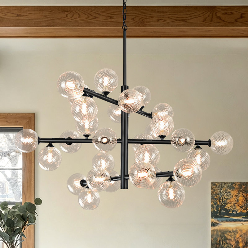 Luminaire spoutnik 30 lumières à intensité variable Mid-Century