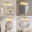 Luminaire de salle de bain moderne en verre givré 4 lumières Modern Gold