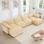 Canapé modulaire en U rembourré avec deux repose-pieds, canapé modulaire avec tiroirs-1364785772