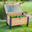 Backyard Discovery Aggie Cedar Wood Cold Frame Mini Greenhouse Planter with Temperature-Activated Polycarbonate Lid