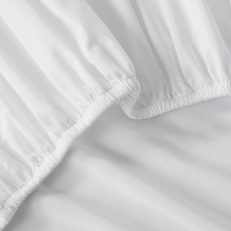 Cool & Crisp Open Stock 2 Piece 100% Cotton Guest Room Fitted Sheet Case Pack, White, Twin Fitted Sheet