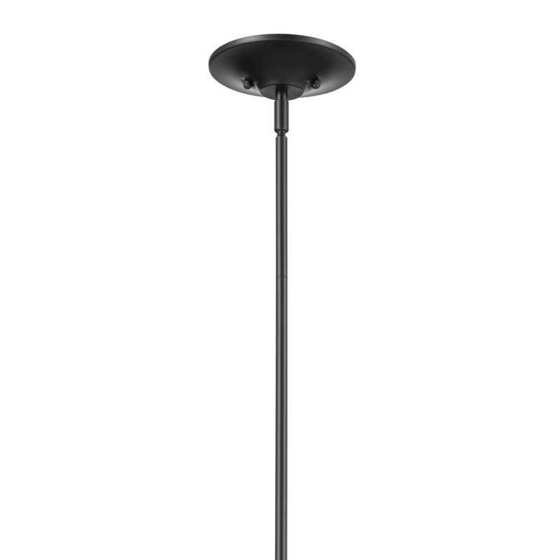 Lustre 35,6 pouces avec verre transparent Melis, Noir