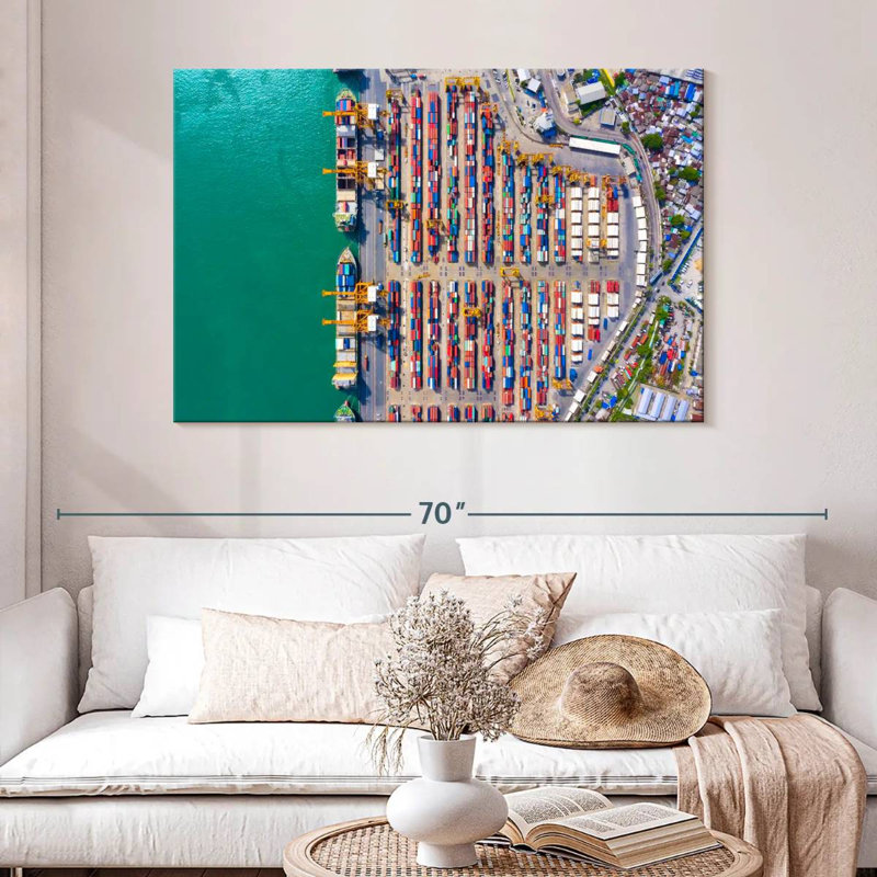 Mehar Container Port, 32" H x 48" W