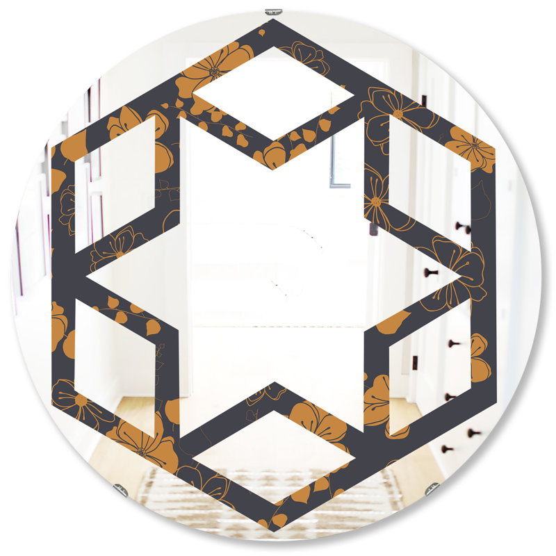 Miroir mural Hexagon Star, H 31,5 po x l po