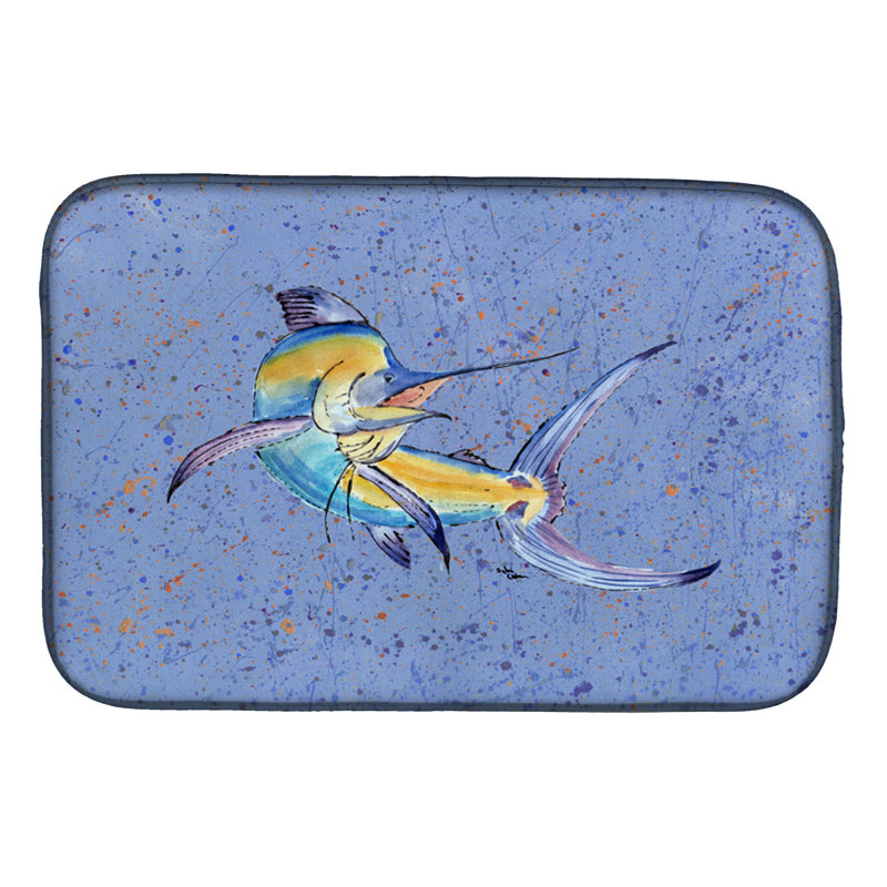 Tapis de séchage marlin, Bleu