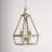 Arlien 4 - Light Unique Geometric Chandelier with Wood Accents