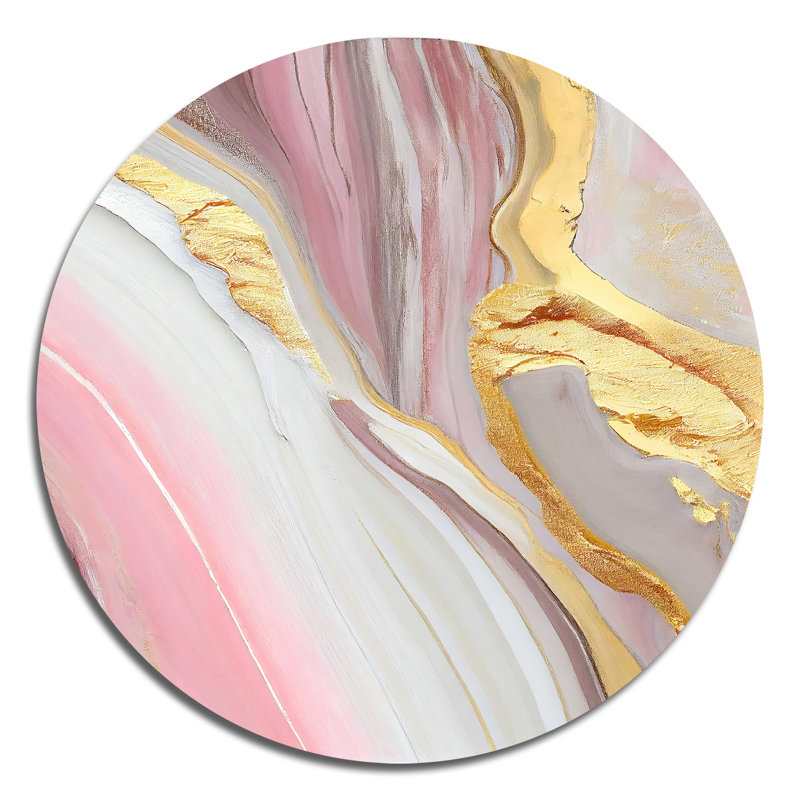 Haider - Art abstrait rond en métal, H 16 po x l 16 po