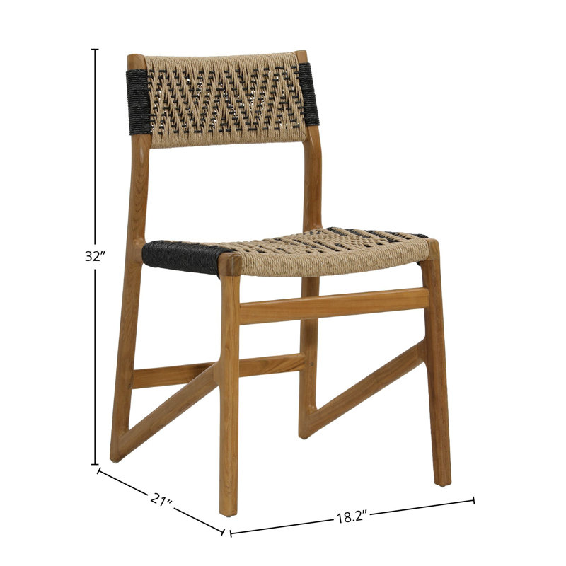 Lumen Teak Upholstered Dining Chair