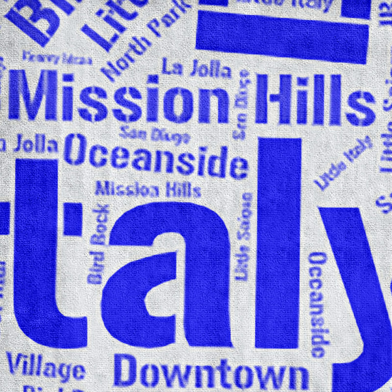 Bath Towel, San Diego, Blue, Poly/Cotton