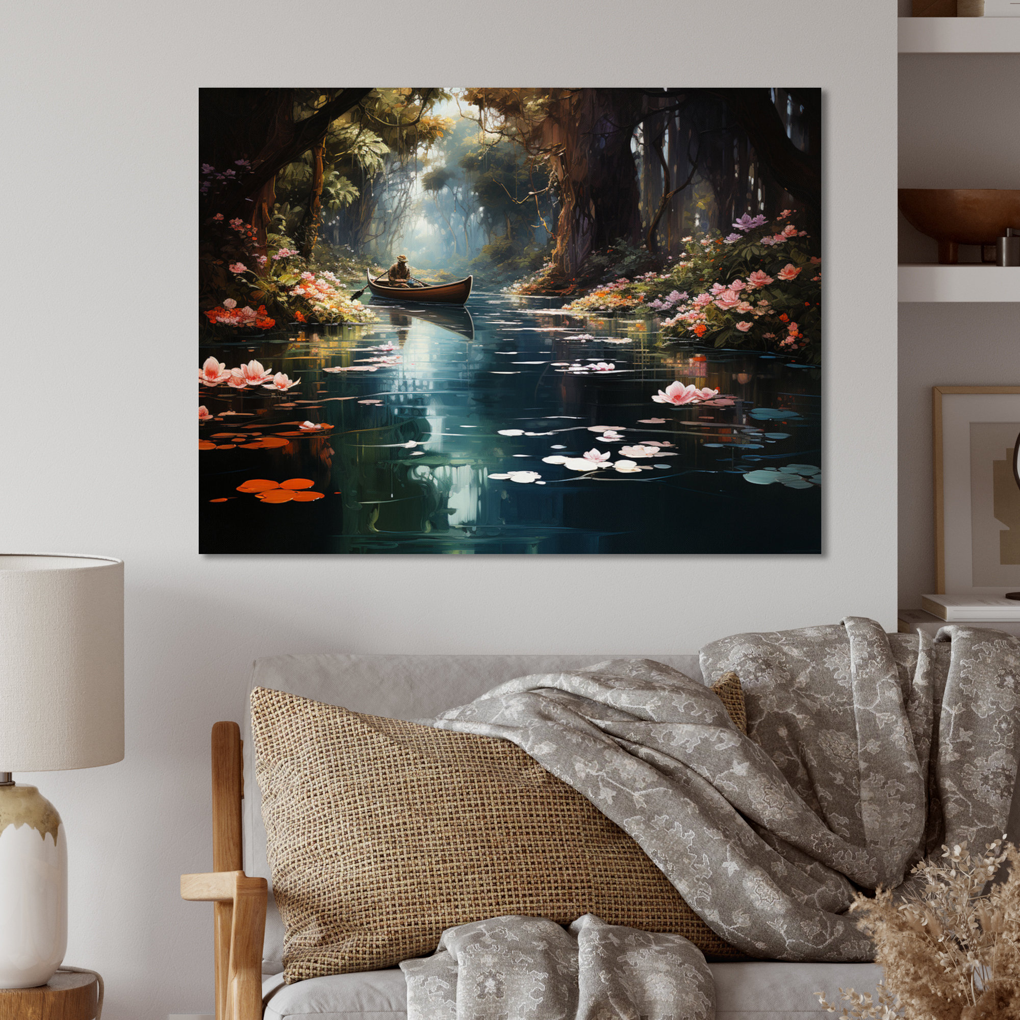 Millwood Pines Brown Canal Surreal Waterways Magical On Metal