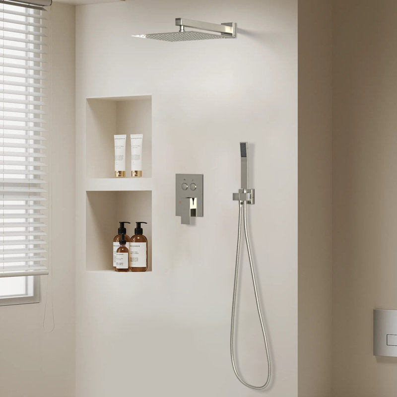 2-Function High-Pressure Rainfall Shower System, Tub Faucet Set