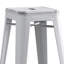 Tabourets de bar en métal sans dossier, légers, industriels, contemporains, rustiques, rétro, côtiers, vintage, sans dossier et 4 pieds (ensemble de 2)