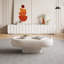 Meuble télé beige en bois manufacturé-1869619804