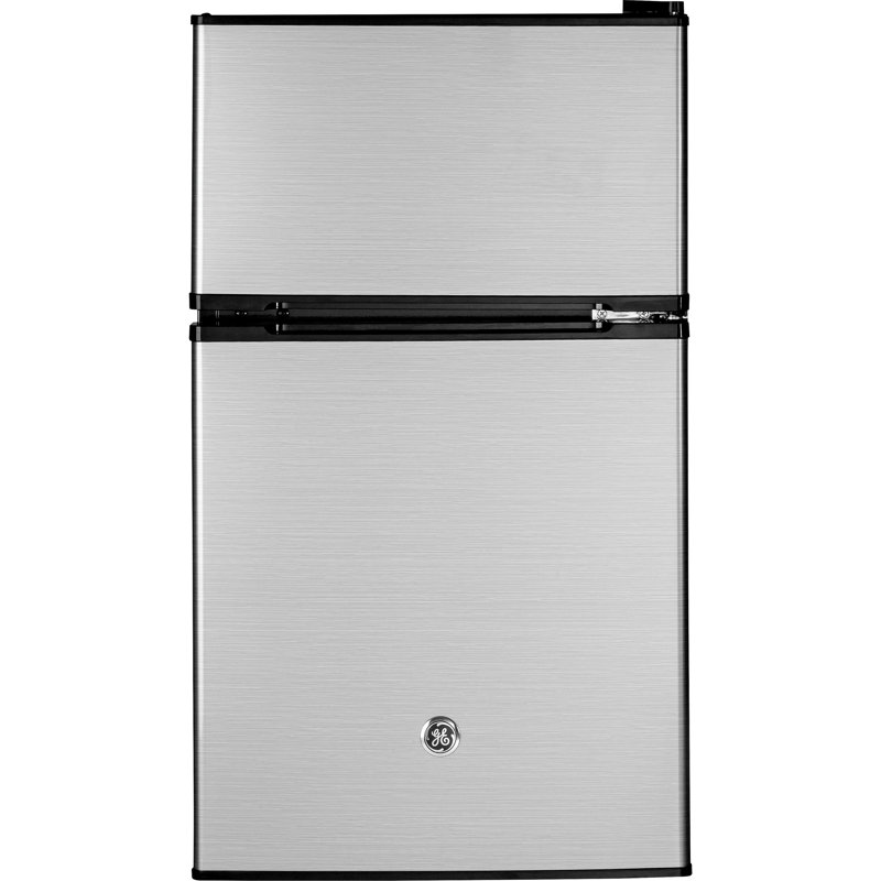 GE Appliances 3.1 Cubic Feet Freestanding Mini Fridge with Freezer, Steel
