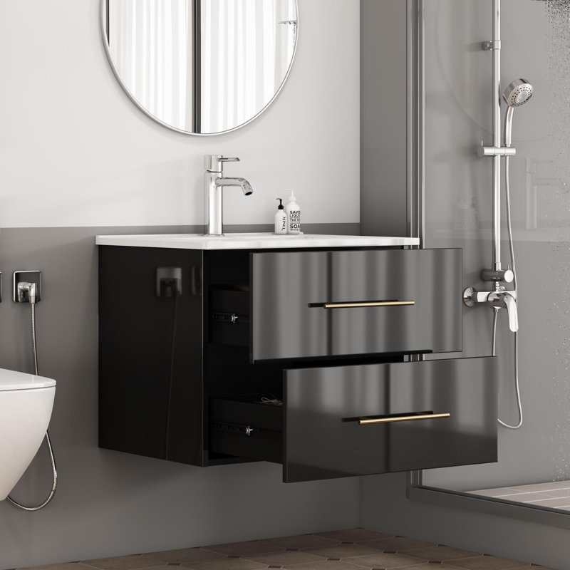 Wall-mounted Vanity Mdf Modern Bathroom Small Spaces