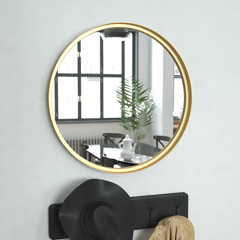 Table basse en bois avec colonnes Marrel, 24 po x 24 po, Or