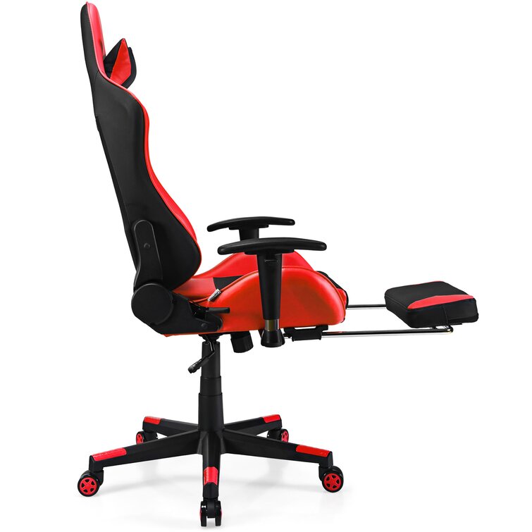 Latitude Run Ergonomic Gaming Chair, Red