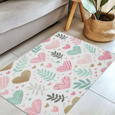 Tapis tressé Soft Heart Pop