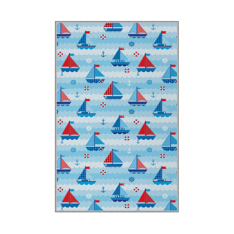 Soft Hall Carpet 2.6 x 4.9 Feet | 100% Polyester, 0.04 in Pile Height | Antibacterial, Non-Slip Underside | Woven with 3D Digital Printing | Machine Washable | Durable & Stylish for Entryways & Living Rooms