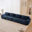 Canapé modulaire moderne de 153 po pour le salon, tissu 4 places avec siège profond, passepoil perlé, conception à boucles, sans assemblage, conception antidérapante, bleu-1407075488-1407075489-1407075499