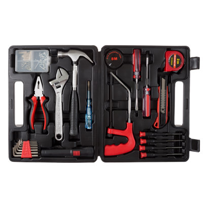 Stalwart Household Hand Tools, 65 Piece Tool Set  - Set Includes Hammer, Screwdriver Set and Pliers