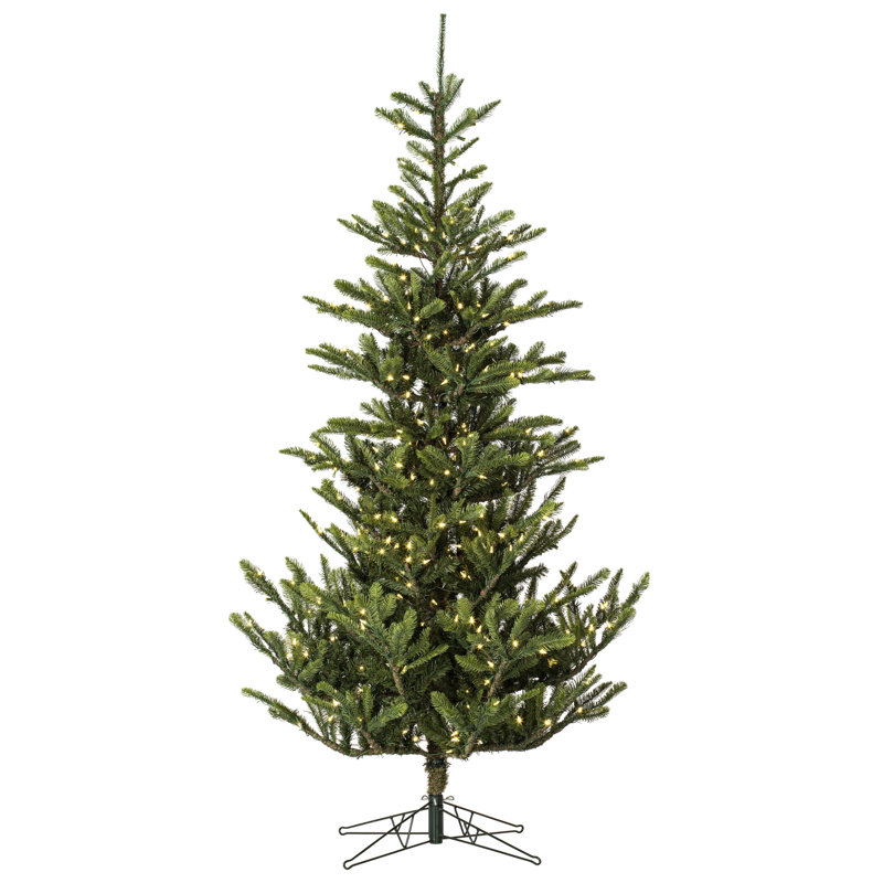 Alberta Green Spruce Artificial Christmas Tree with Warm White Lights with LED, 9' H