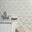 Nabi Arabesque 4" Mixed Finish Glass & Marble Mosaic Tile-496658150