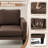 3 Seat L-shaped Sofa With Linen Fabric And Movable Ottoman, Convertible Sectional Couches-1489998315