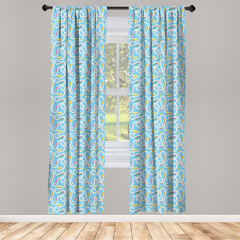 Nursery Semi-Sheer Rod Pocket Sliding Panel, 28" x 84"