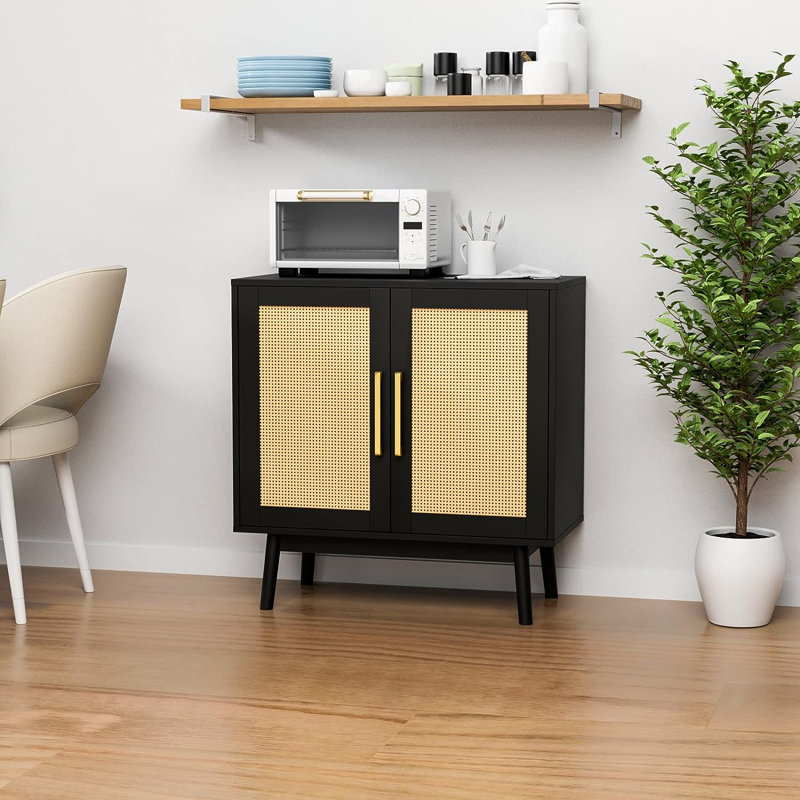 Latish Accent Cabinet, Black/Yellow