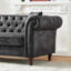 3+3 Seater Tech Fabric Chesterfield Sofa Set - Roll Armrest, Mid Century Modern, Combo Couch