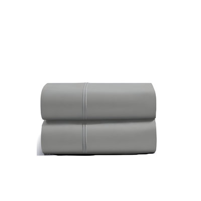 400TC Luxurious Double Embroidery Cotton Sateen Pillowcases (Set Of 2)