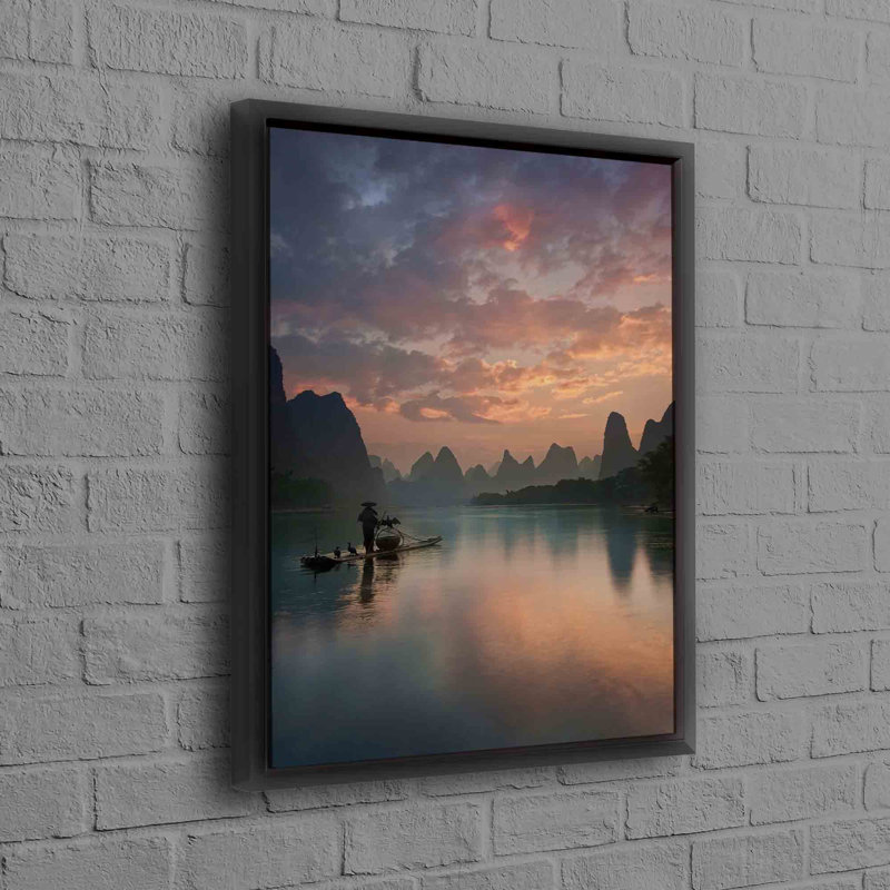 Print on Canvas, 30 cm H x 20 cm W, Black, Framed Print without Mat